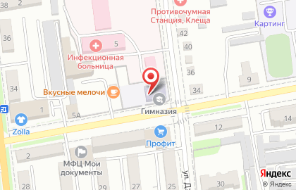 Перфект-гимназия на улице Пушкина на карте