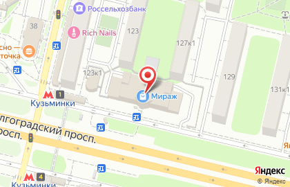 Студия маникюра Лены Лениной в Кузьминках на карте