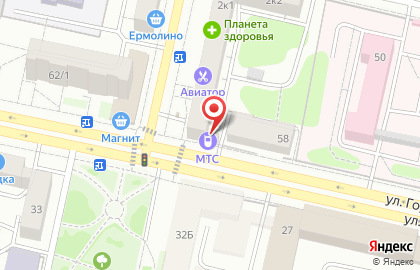 Оператор связи МТС на улице Горького на карте