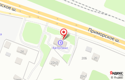 Центр автоуслуг на Приморском шоссе на карте