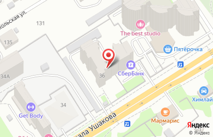 Западно-Уральский банк на улице Адмирала Ушакова на карте