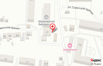 Шумковская библиотека на улице Маяковского на карте