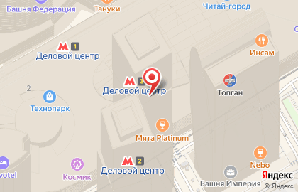 Магазин косметики M.a.с на метро Деловой центр на карте