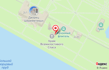 Храм Происхождения Честных Древ Животворящего Креста Господня (Всемилостивого Спаса) в Кускове на карте