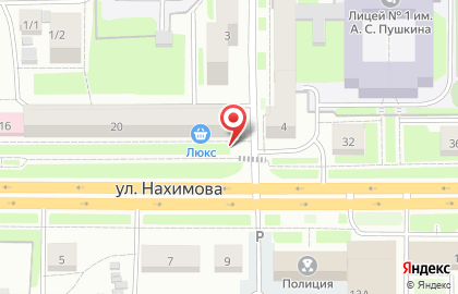 Продуктовый магазин Люкс на улице Нахимова на карте