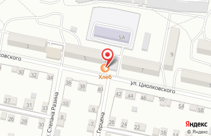 Пекарня Колосок на улице Циолковского на карте