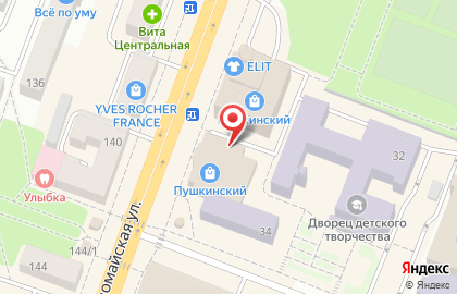 Парикмахерская Надежда на улице Пушкина на карте