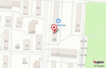 Супермаркет Пятёрочка на 1-ой Дачной улице на карте