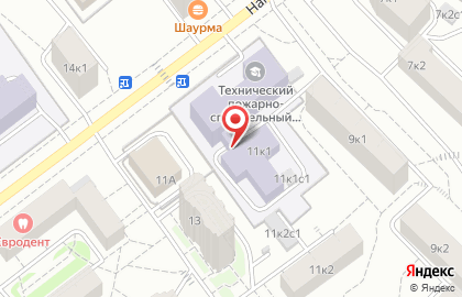Киоск по продаже фруктов и овощей, район Котловка на Нагорной улице на карте