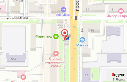 Магазин Мясное раздолье на проспекте Автозаводцев на карте