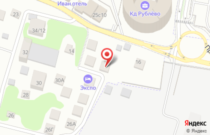 Отель Иван на метро Строгино на карте