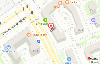 Ветеринарная клиника МиМи на Юнтоловском проспекте на карте