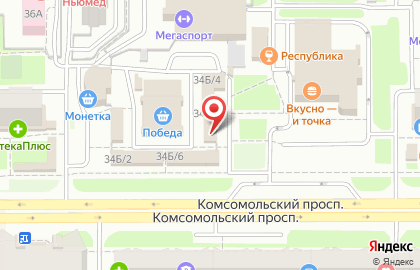 Кондитерский магазин Сладко Вам на Комсомольском проспекте на карте