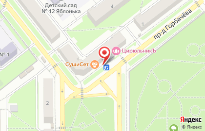 Магазин Сушисет на Первомайской улице в Лыткарино на карте