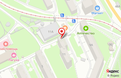 АВС на улице Баранова на карте