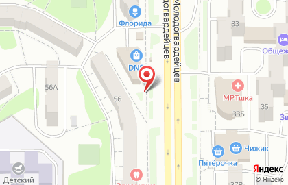 Центр бухгалтерских и юридических услуг Бухпроф на улице Молодогвардейцев на карте