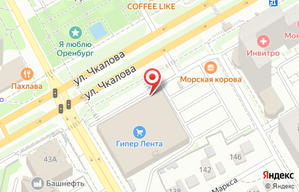 Гипермаркет Лента в Ленинском районе на карте