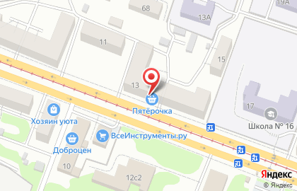 Дискаунтер Пятёрочка в Орджоникидзевском районе на карте