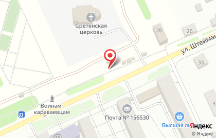 Магазин и киоск Мясной двор в Костроме на карте