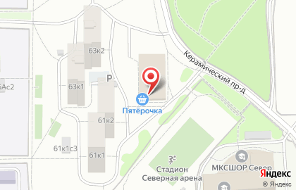 Аптечный пункт Сбер Еаптека в Керамическом проезде на карте