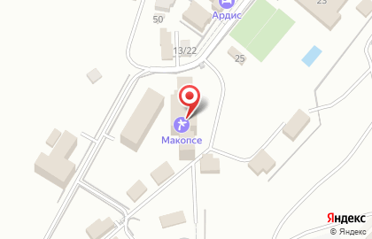 Макопсе, пансионат на карте