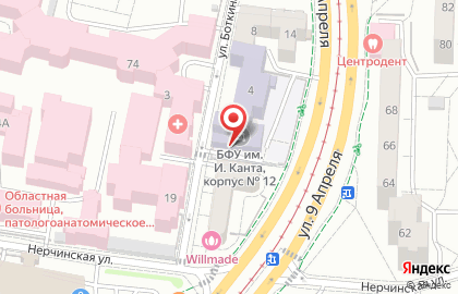 Балтийский Федеральный Университет им. И. Канта в Калининграде на карте