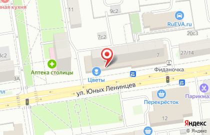 Магазин разливных напитков Пенное Настроение на улице Юных Ленинцев на карте