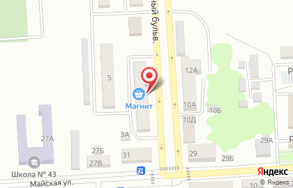 Супермаркет Магнит в Ростове-на-Дону на карте
