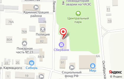 СберБанк в Барнауле на карте