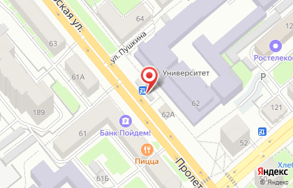 Сокол на Пролетарской улице на карте