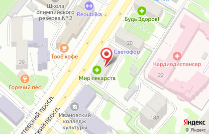 Автошкола Светофор на Шереметевском проспекте на карте