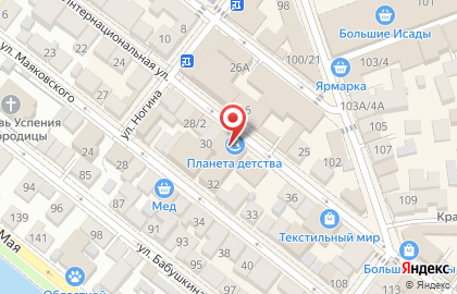 Магазин детских товаров Планета детства в Астрахани на карте