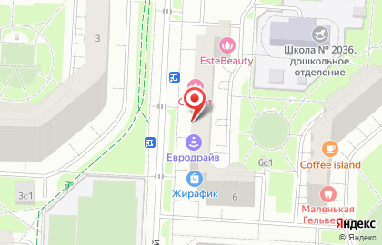 Автошкола Евродрайв на метро Улица Дмитриевского на карте