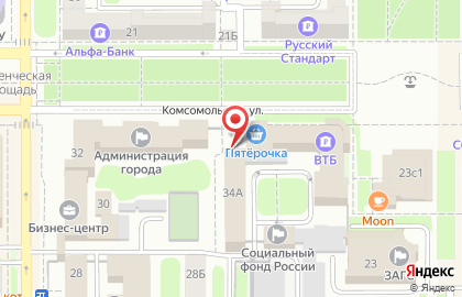 Салон оптики Колинз на Комсомольской на карте