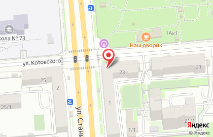 Центр натяжных потолков Потолок в коробке на улице Станиславского на карте