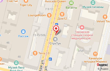 Бизнес-центр Сити на Итальянской улице на карте