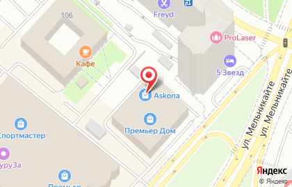 Торгово–производственная компания PARKETOFF Group на улице Мельникайте на карте