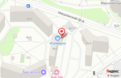 Продовольственный магазин Изюминка на улице Академика Анохина на карте
