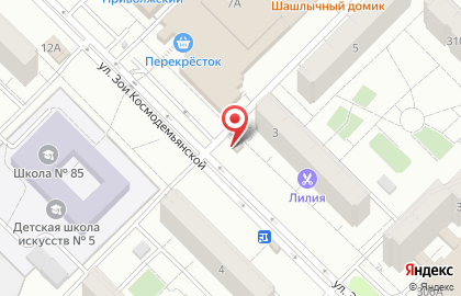 Продуктовый магазин Ирида на Зои Космодемьянской на карте