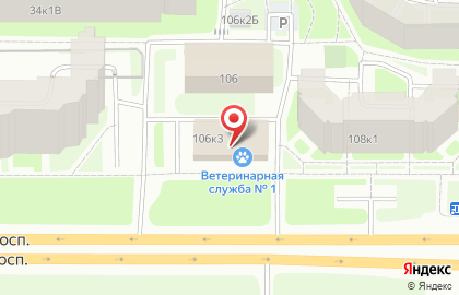 Реалъ на проспекте Ветеранов на карте