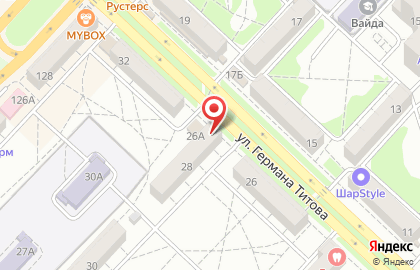Магазин канцелярских товаров Графа на улице Германа Титова на карте