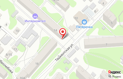 Компания услуг связи Интеркомтел на Ташкентской улице на карте