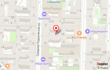 Квестюр на Средней Подьяческой улице на карте