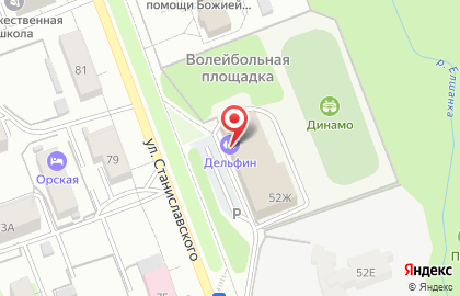 Спортивный комплекс Дельфин на улице Суворова на карте