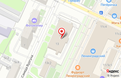 Барбершоп Borodach на метро Сокол на карте