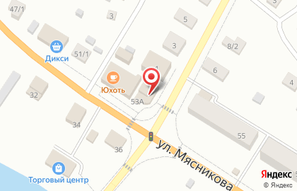 Торговый центр МТС на улице Мясникова на карте