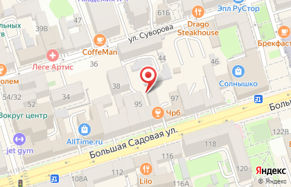 Служба доставки пиццы ПиццМастер в Ростове-на-Дону на карте