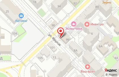 Рязанский областной консультативно-диагностический центр для детей на улице Фрунзе на карте