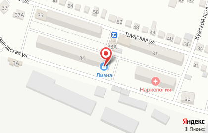 Супермаркет Лиана на карте