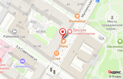 Столовая Борщ на площади Восстания на карте